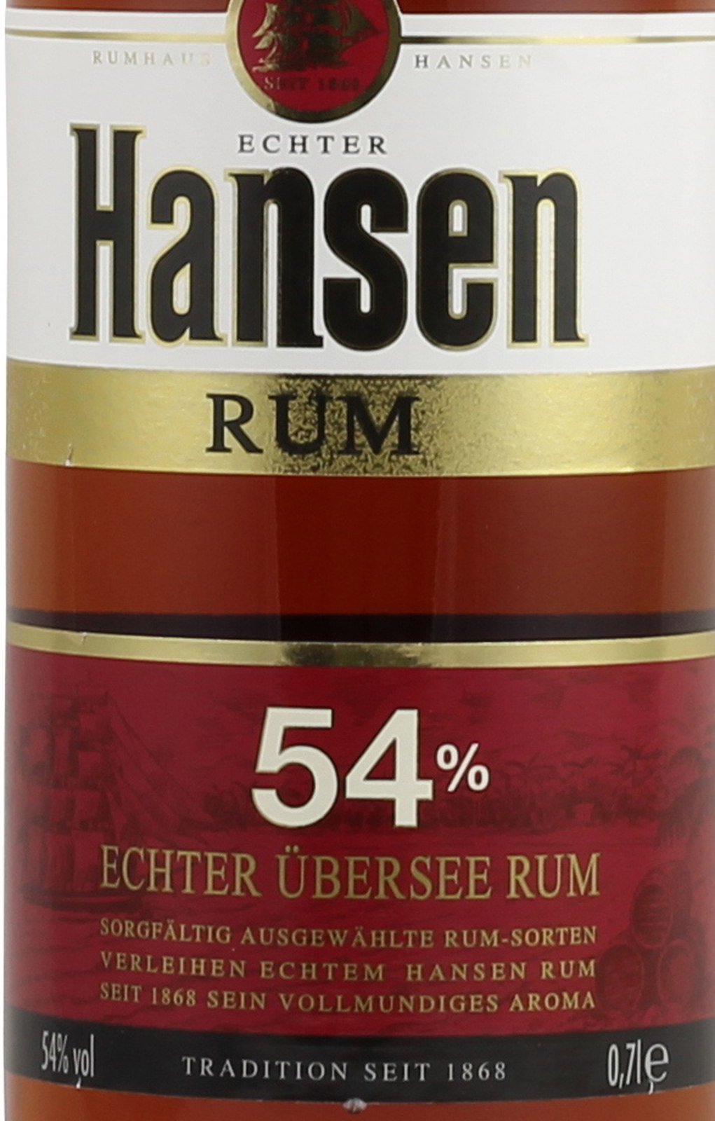 Hansen Rum, kraftig mit Charakter