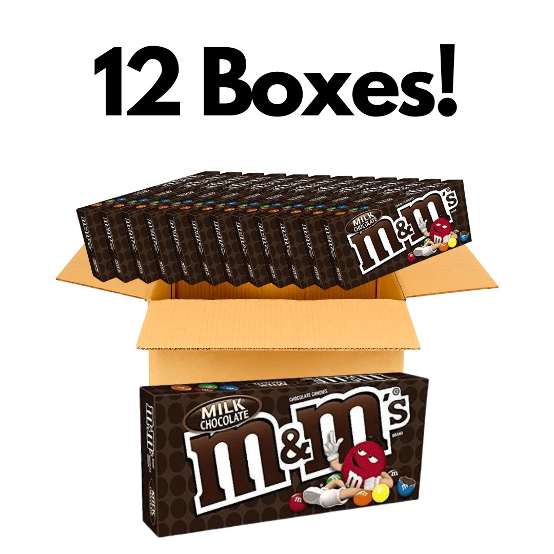 Discount M&M'S Milk Chocolate Candy Movie Theater Box 12 Count, 3.10 O