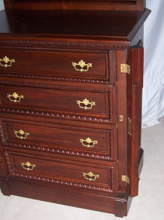 Bargain John's Antiques American Victorian Mahogany Lockside High Boy