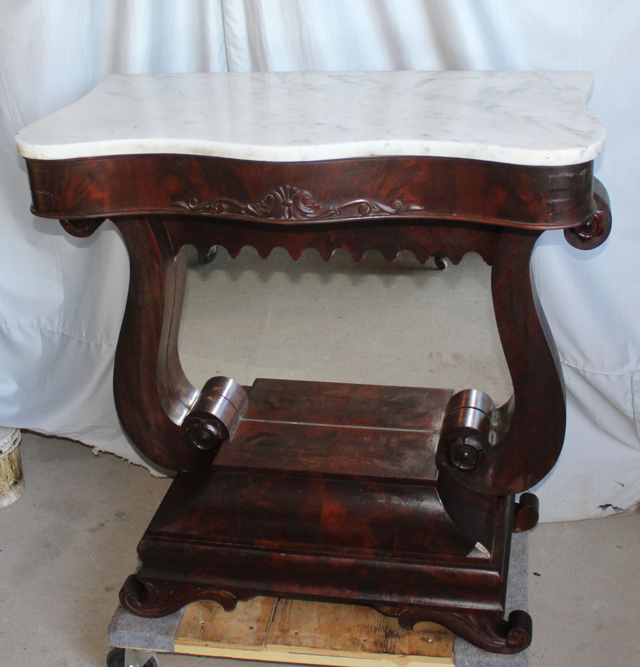 Bargain John's Antiques Victorian Antique Mahogany Pier Table with