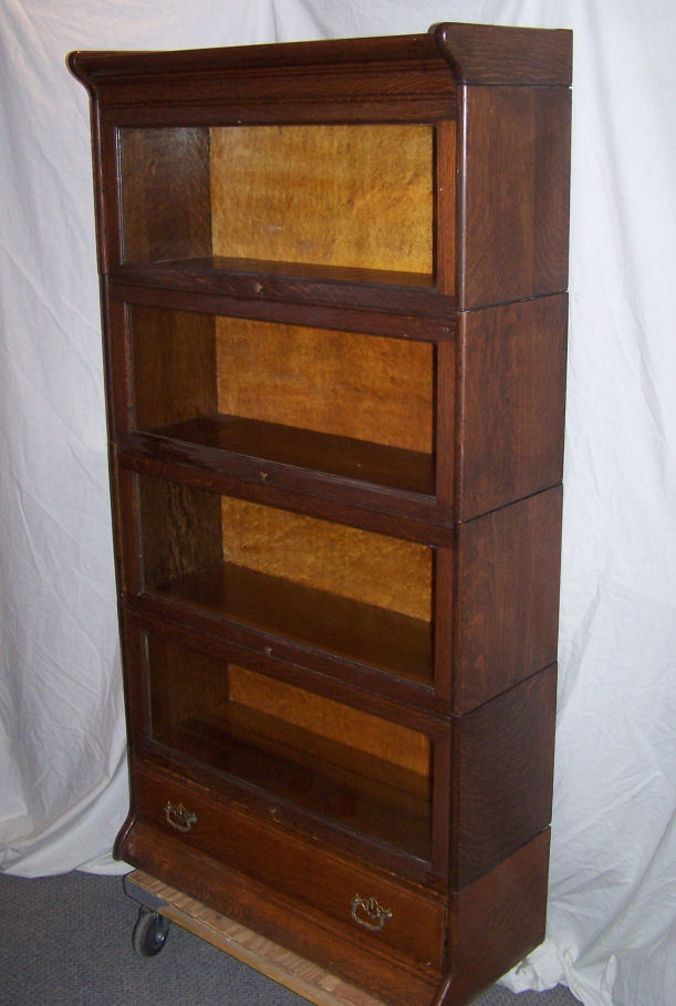 Gunn Furniture Company Sectional Bookcase Bargain John's Antiques Antique Oak Barrister 4 High Sectional