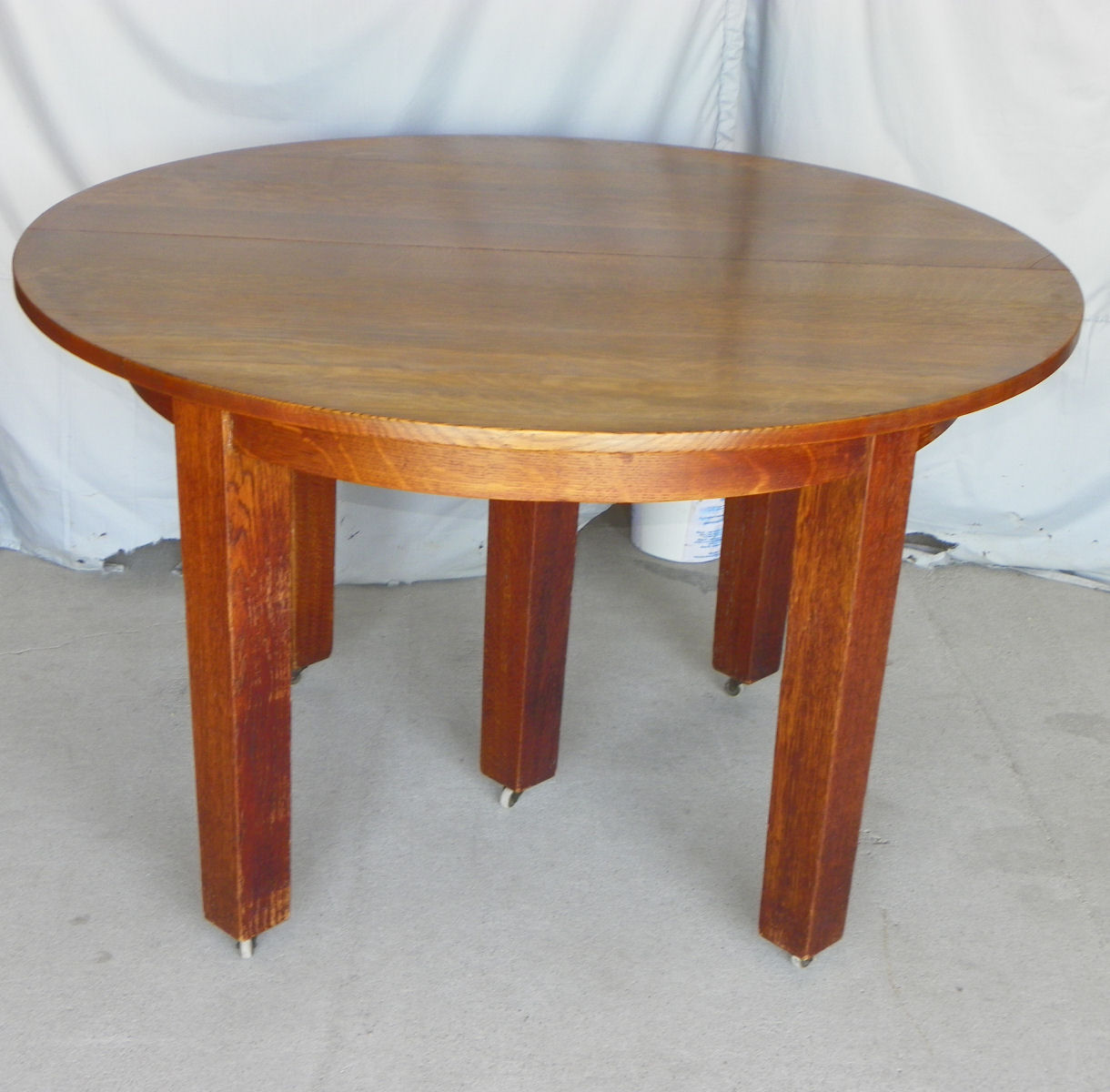 Bargain John's Antiques » Blog Archive Gustav Stickley Round Mission Oak Dining Table with 3