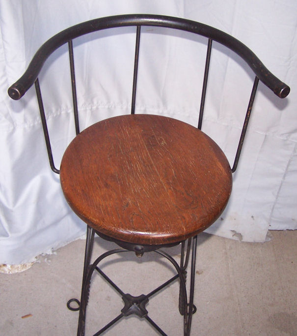 Bargain John's Antiques Childs Antique Barber Chair with Oak Seat