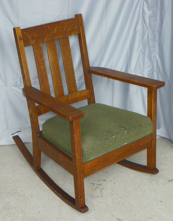 Bargain John's Antiques Antique Mission Oak Rocking Chair Arts