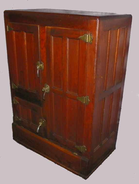 Bargain John's Antiques Antique Oak Ice Box Herrick Refrigerator