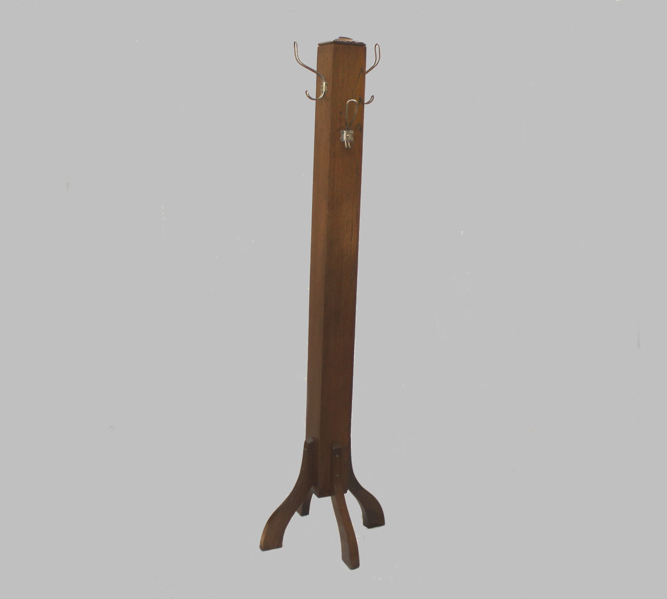 Bargain John's Antiques Antique Coat Hall Tree with four hooks