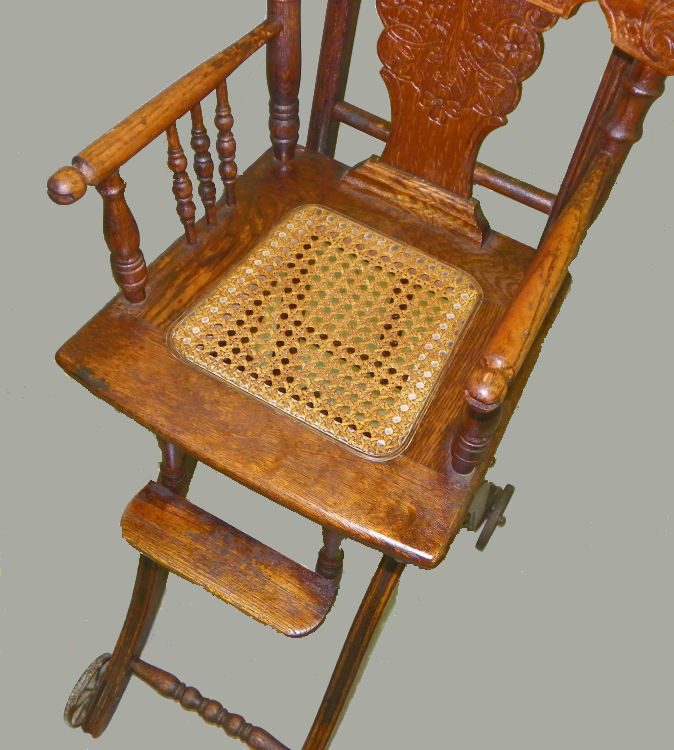 Bargain John's Antiques Antique Oak High Chair And Stroller