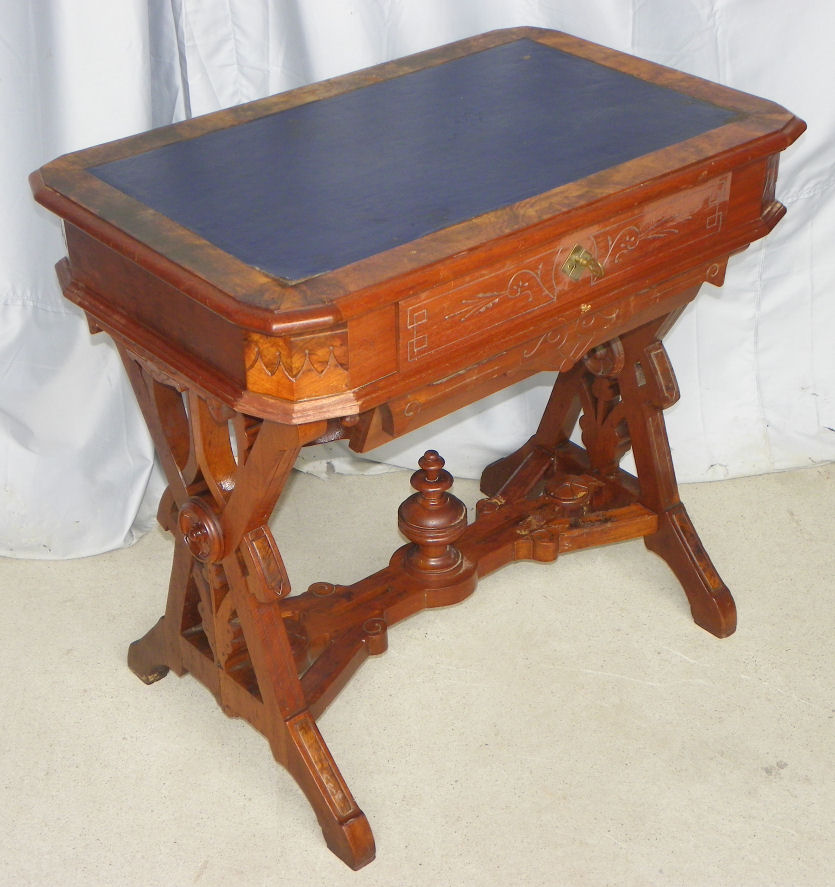Bargain John's Antiques Antique Victorian Walnut Sewing Table With