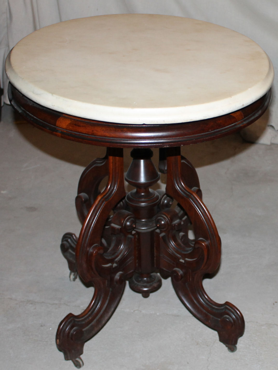 Bargain John's Antiques Antique Walnut Victorian Marble top Table