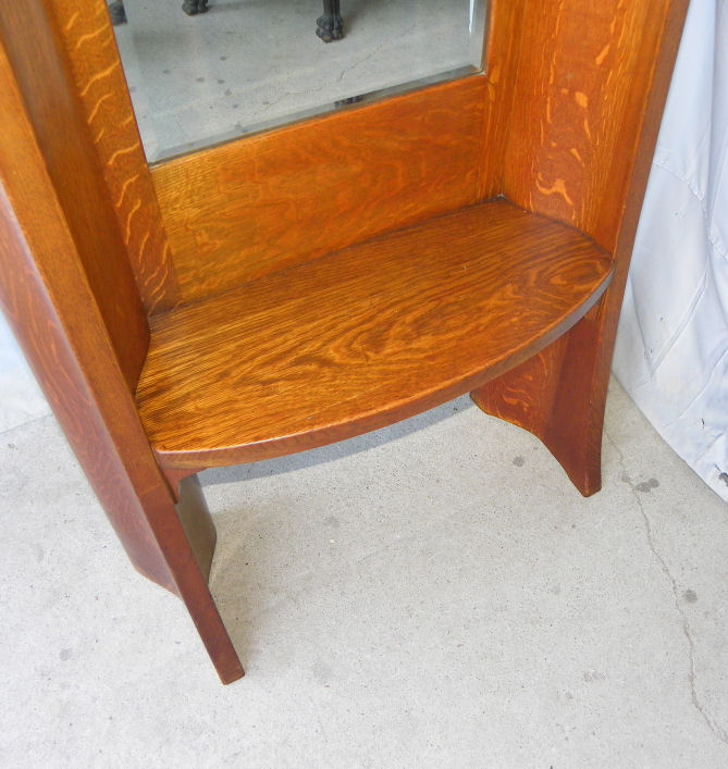 Bargain John's Antiques Antique Mission Oak Hall Tree with original