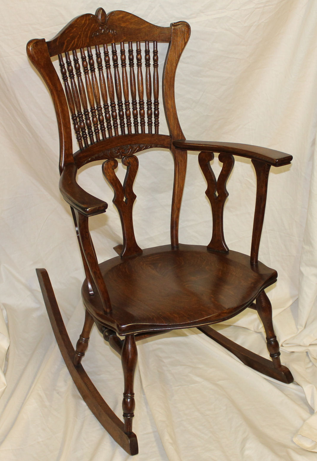 Quarter Sawn Oak Rocking Chair Bargain John's Antiques Antique Solid Quarter sawn Oak Rocking Chair