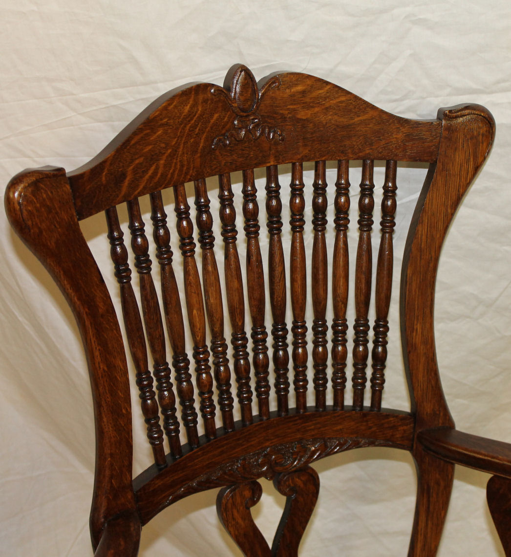 Quarter Sawn Oak Rocking Chair Bargain John's Antiques Antique Solid Quarter sawn Oak Rocking Chair