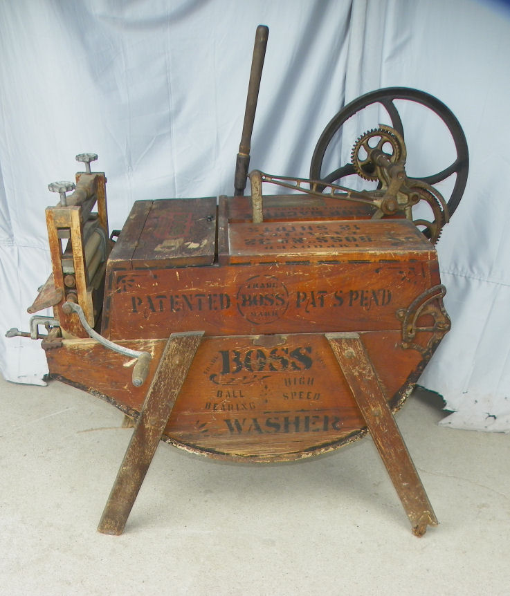 Bargain John's Antiques » Blog Archive Antique The Boss Number 32 Wooden Washing Machine