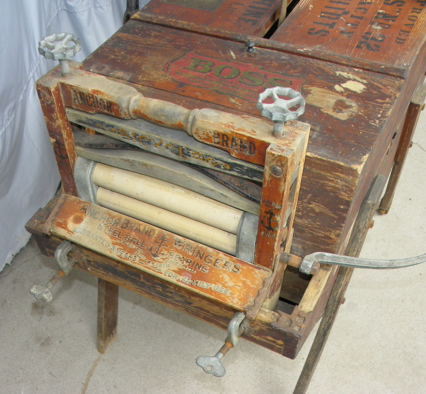 Bargain John's Antiques Antique The Boss Number 32 Wooden Washing