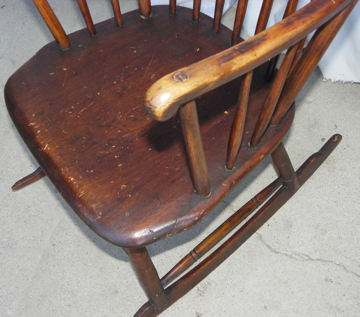 Bargain John's Antiques Antique Primitive Windsor style Youth Rocking