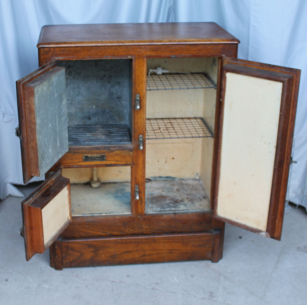 Bargain John's Antiques Small Oak Ice Box Hygienic Bargain John's Antiques