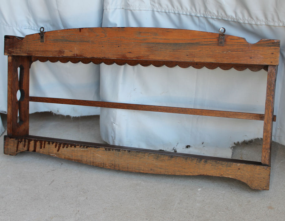 Bargain John's Antiques Antique Wall Mount Mission Oak Plate Rack