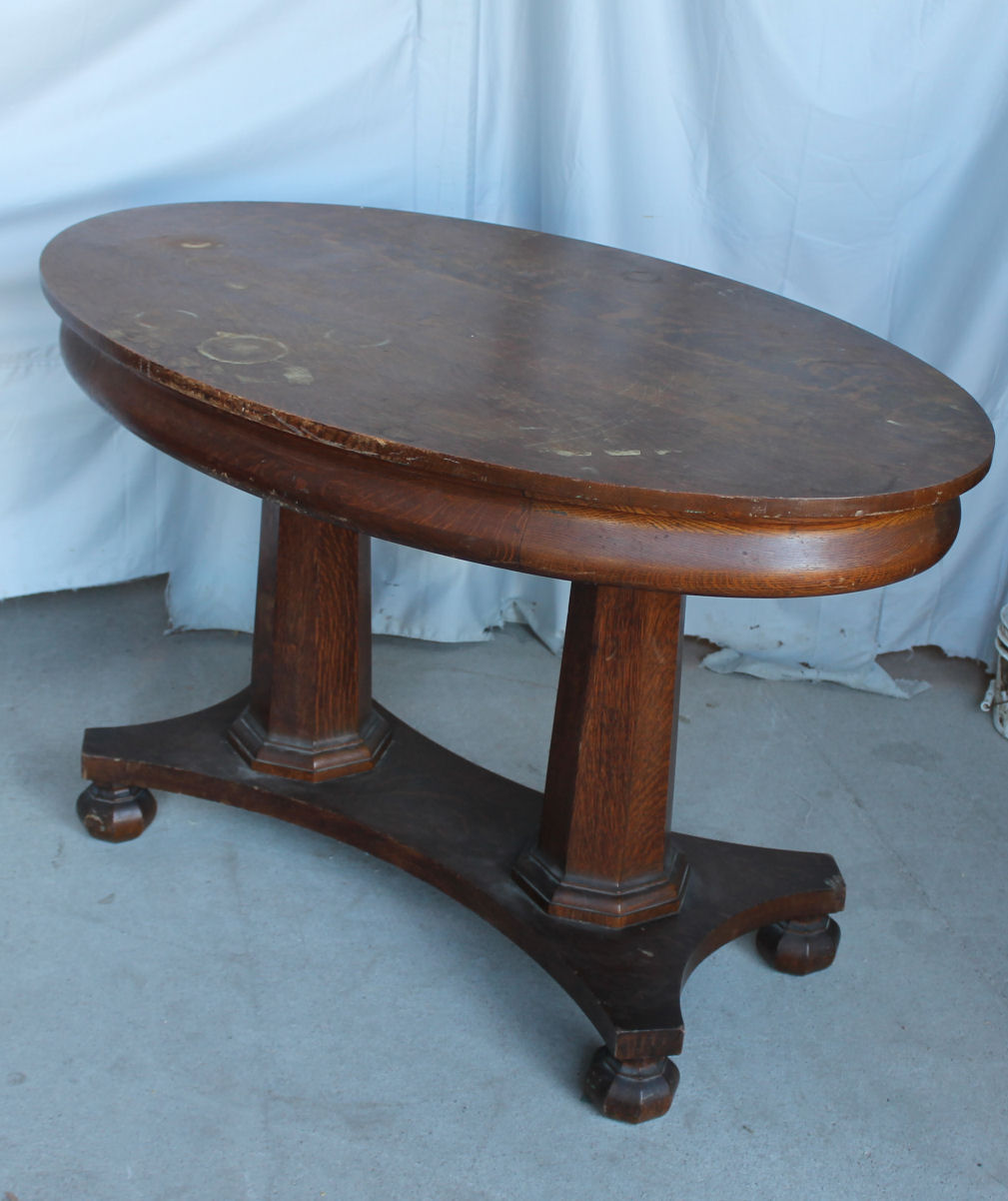 Bargain John's Antiques » Blog Archive Oak Oval Library Table with