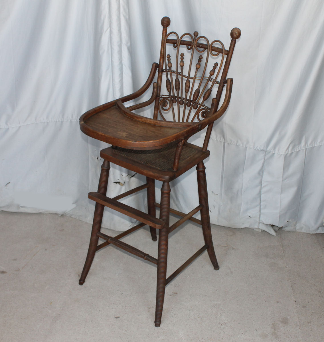 Bargain John's Antiques Victorian Wicker High Chair Bargain John's