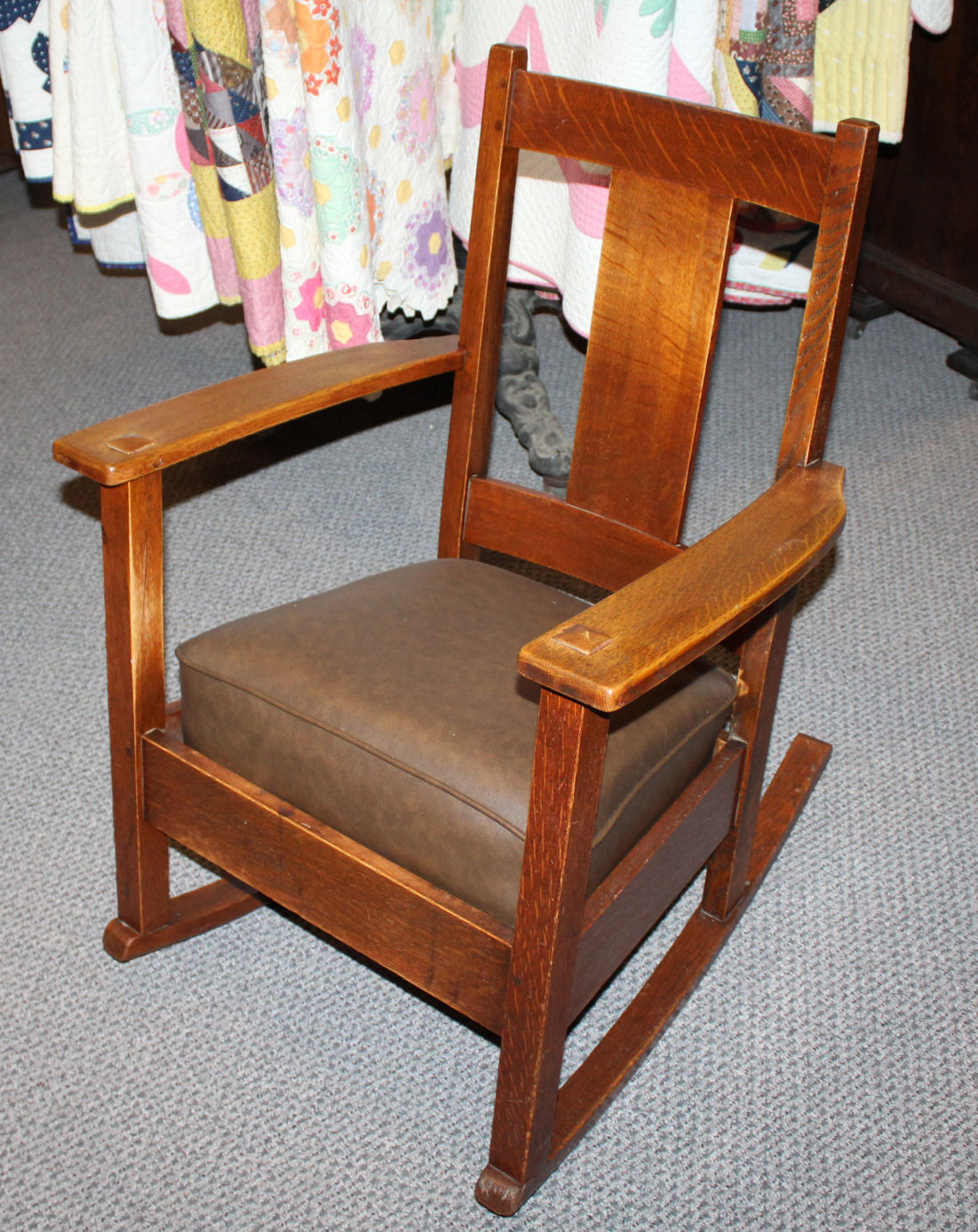 Bargain John's Antiques Antique Arts and Crafts Mission Oak Rocking