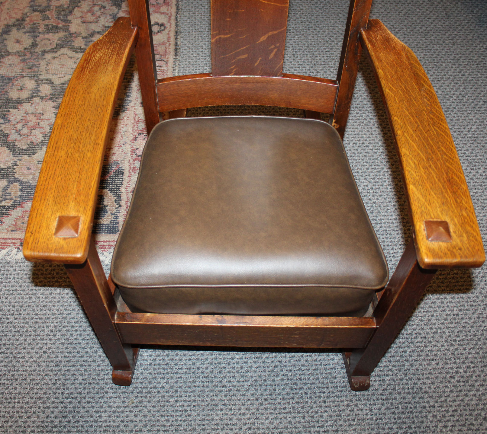 Bargain John's Antiques Antique Arts and Crafts Mission Oak Rocking