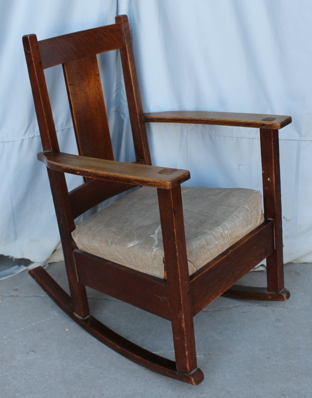 Bargain John's Antiques Antique Arts and Crafts Mission Oak Rocking