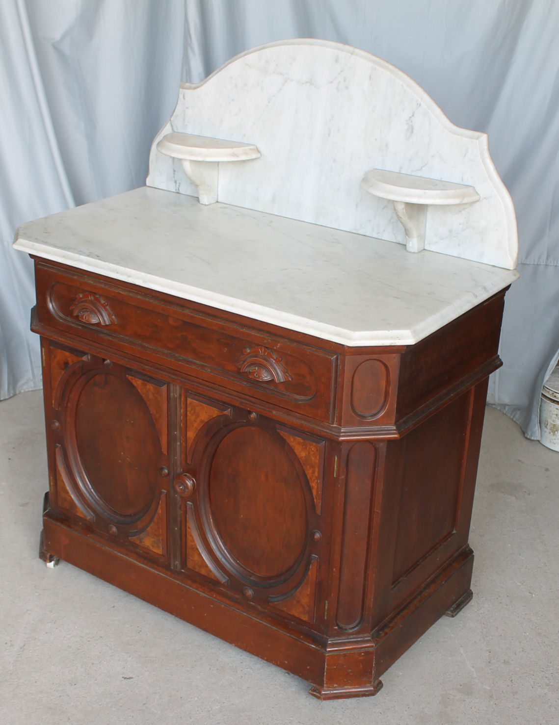Bargain John's Antiques Victorian Marble top Walnut Washstand or