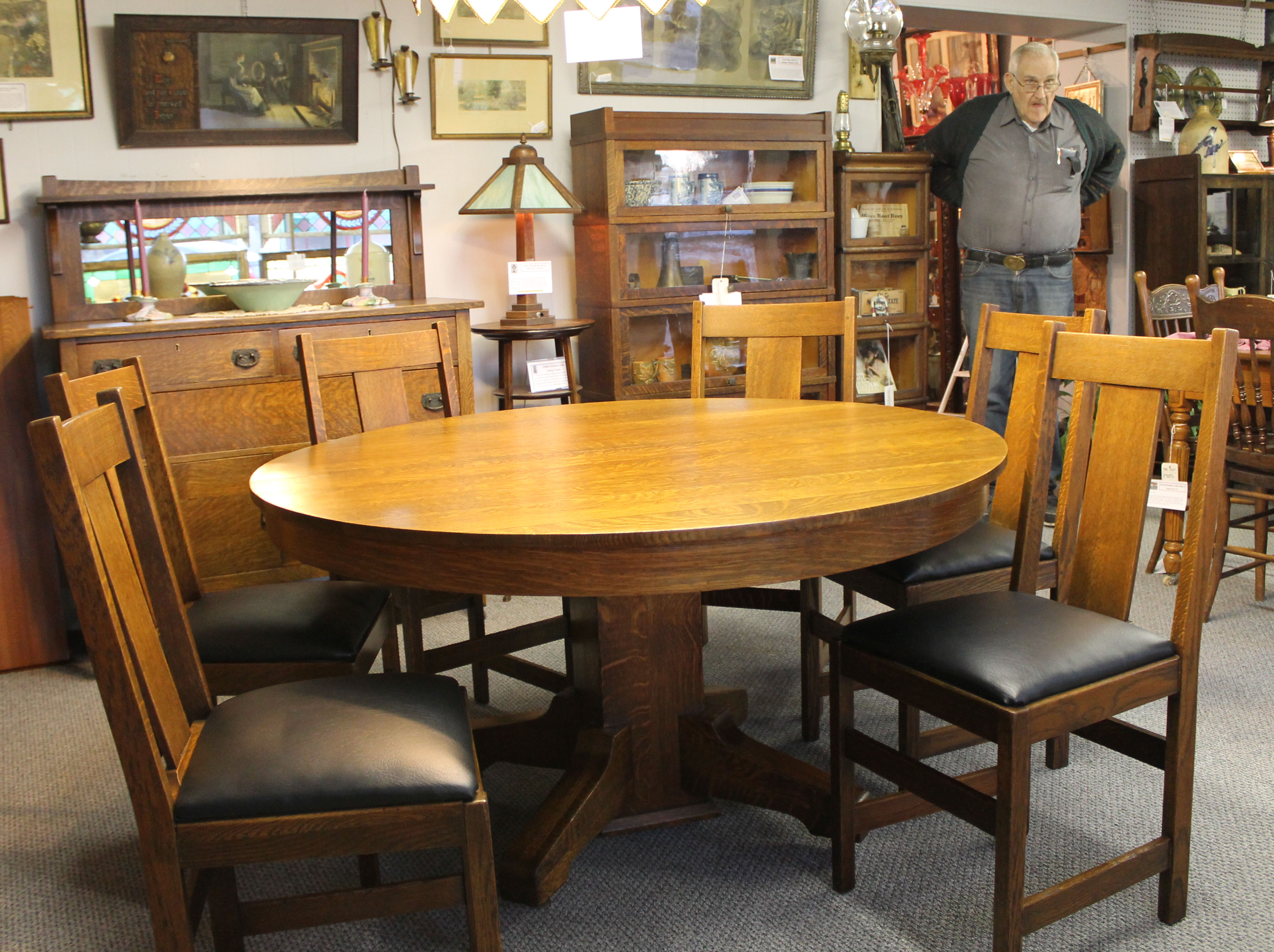 Table And Chairs And Buffet Bargain John's Antiques Antique Mission Oak Dining Set Buffet