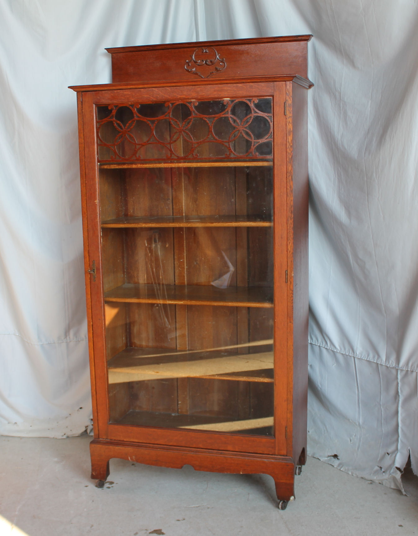 Bargain John's Antiques Antique Oak Bookcase single door Bargain