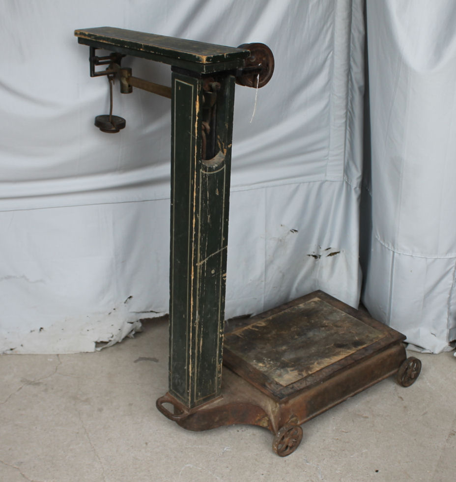 Bargain John's Antiques Antique Platform Grain or Feed Scale