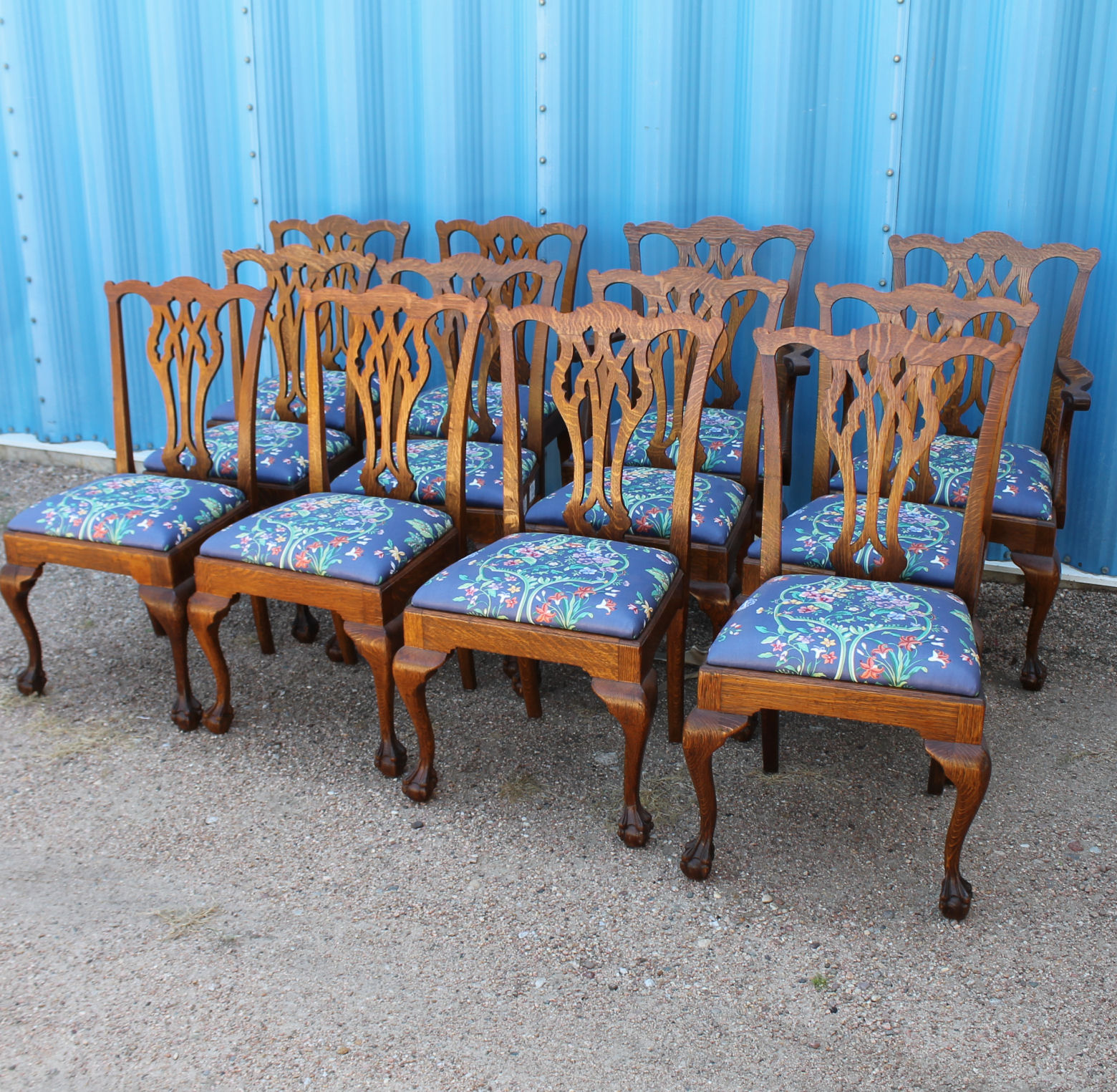 Bargain John's Antiques Antique Victorian Oak Dining Room Set 15