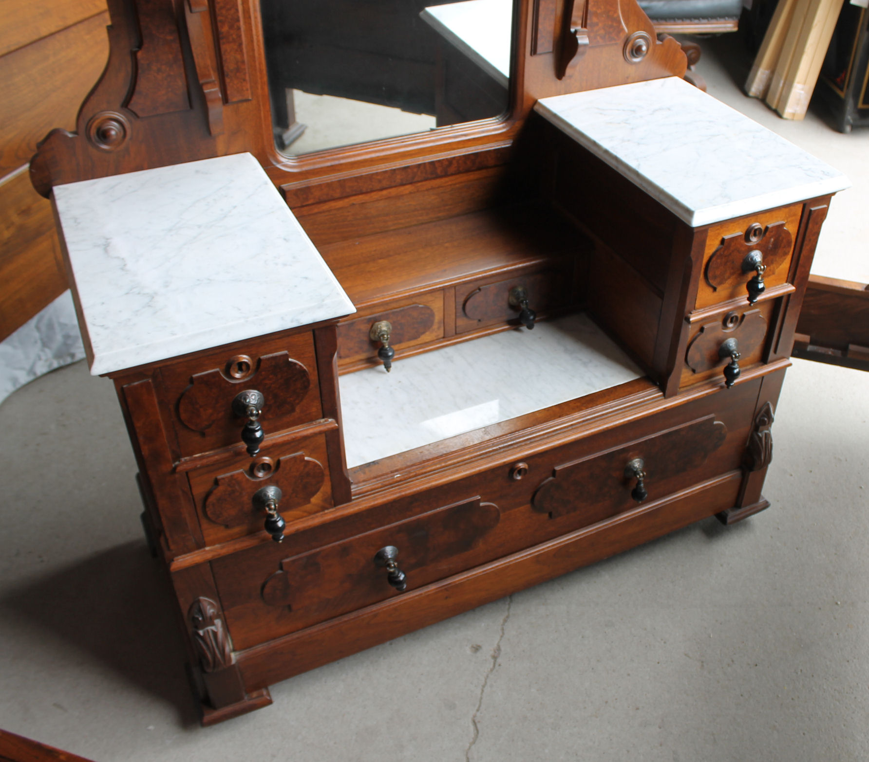 Bargain John's Antiques American Victorian 2 piece Walnut Bedroom Set 1870's Phoenix