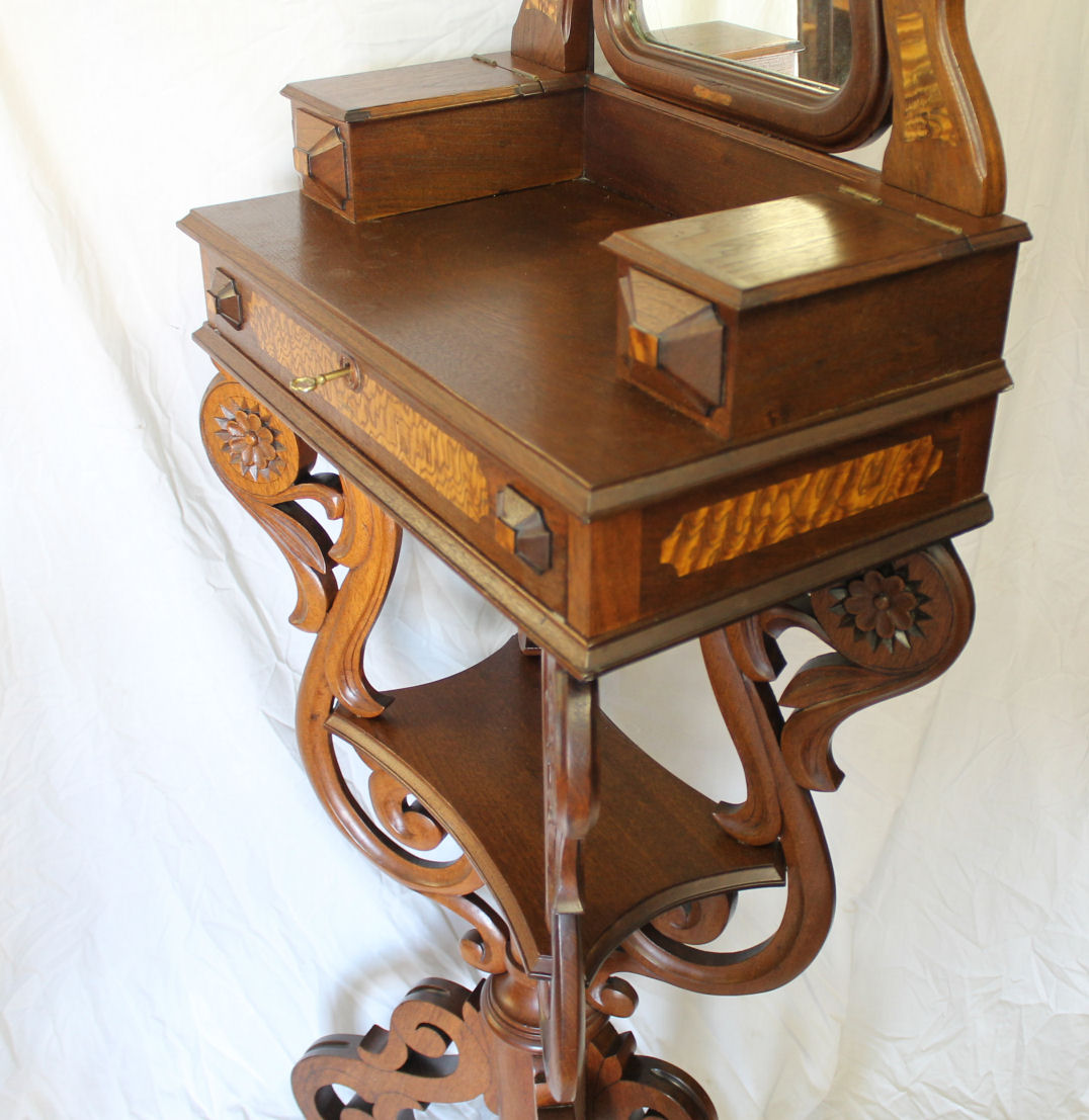 Bargain John's Antiques Antique Victorian Walnut Shaving Stand