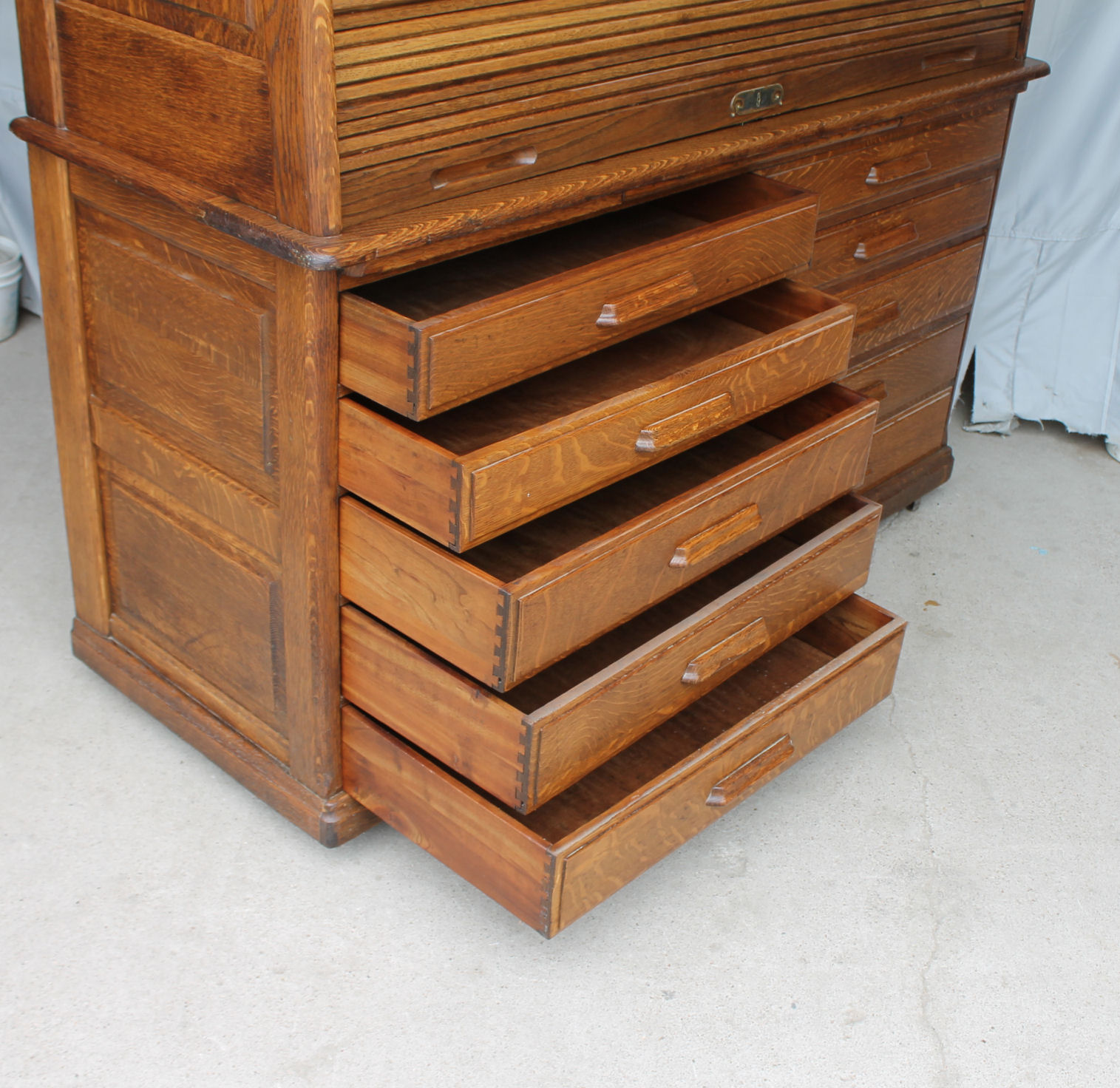 Bargain John's Antiques Large Antique Oak File made by