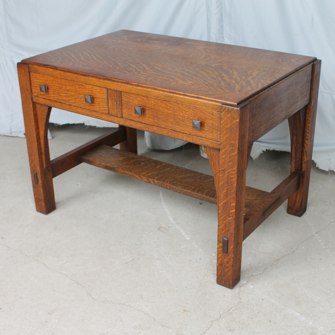 Antique Library Desk For Sale Bargain John's Antiques Mission Oak Library Table desk made by