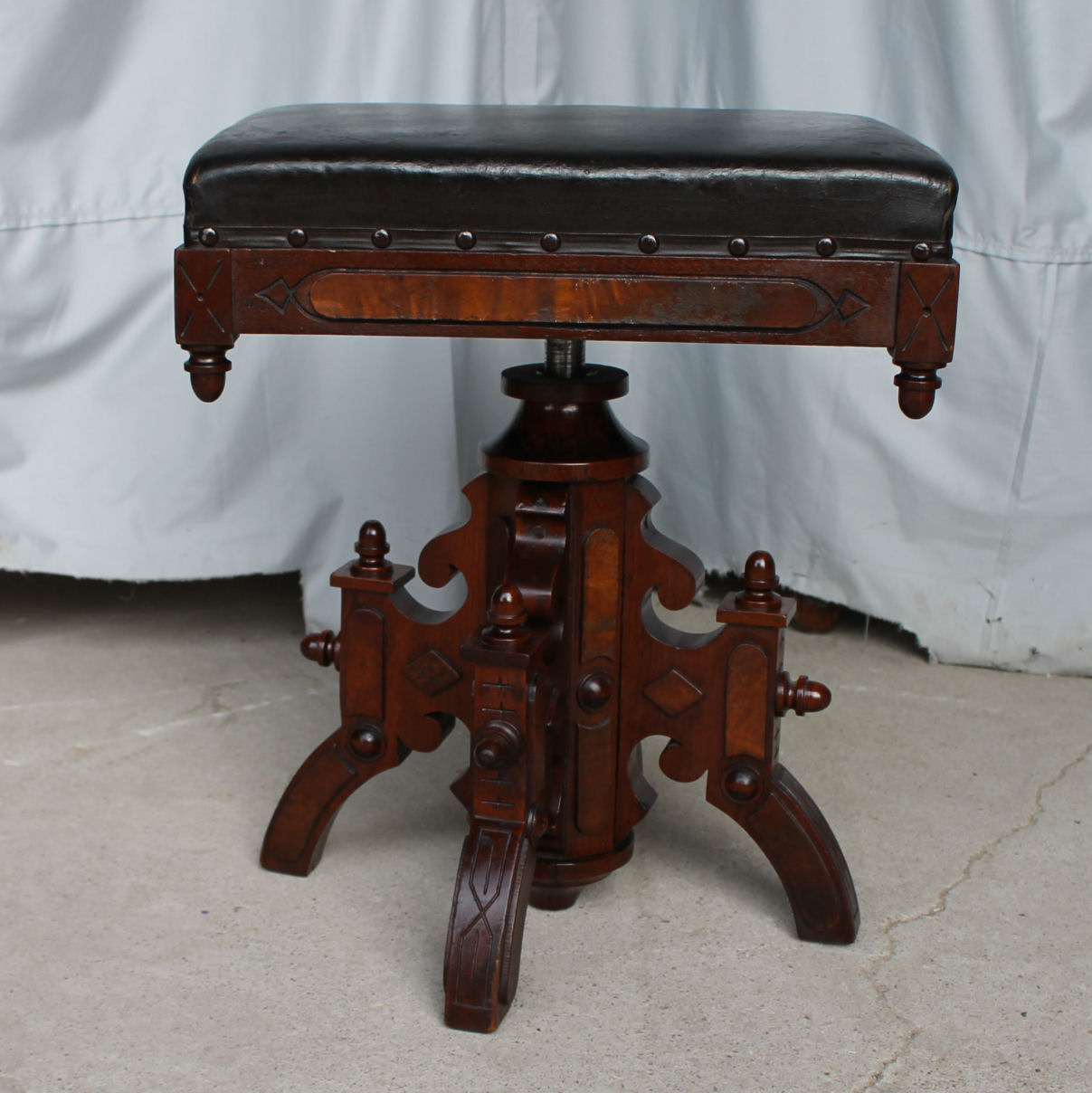 Bargain John's Antiques Antique Victorian Walnut Piano or Organ Stool