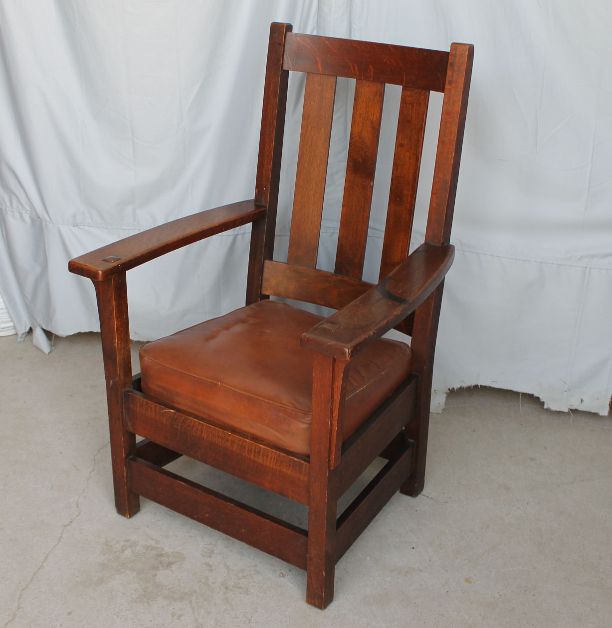 Bargain John's Antiques Mission Arts and Crafts Oak Arm Chair