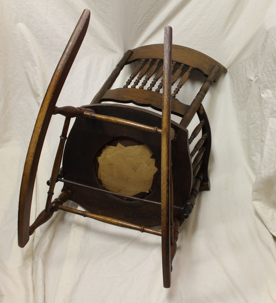 Bargain John's Antiques Antique Oak Armed Pressed Back Rocker