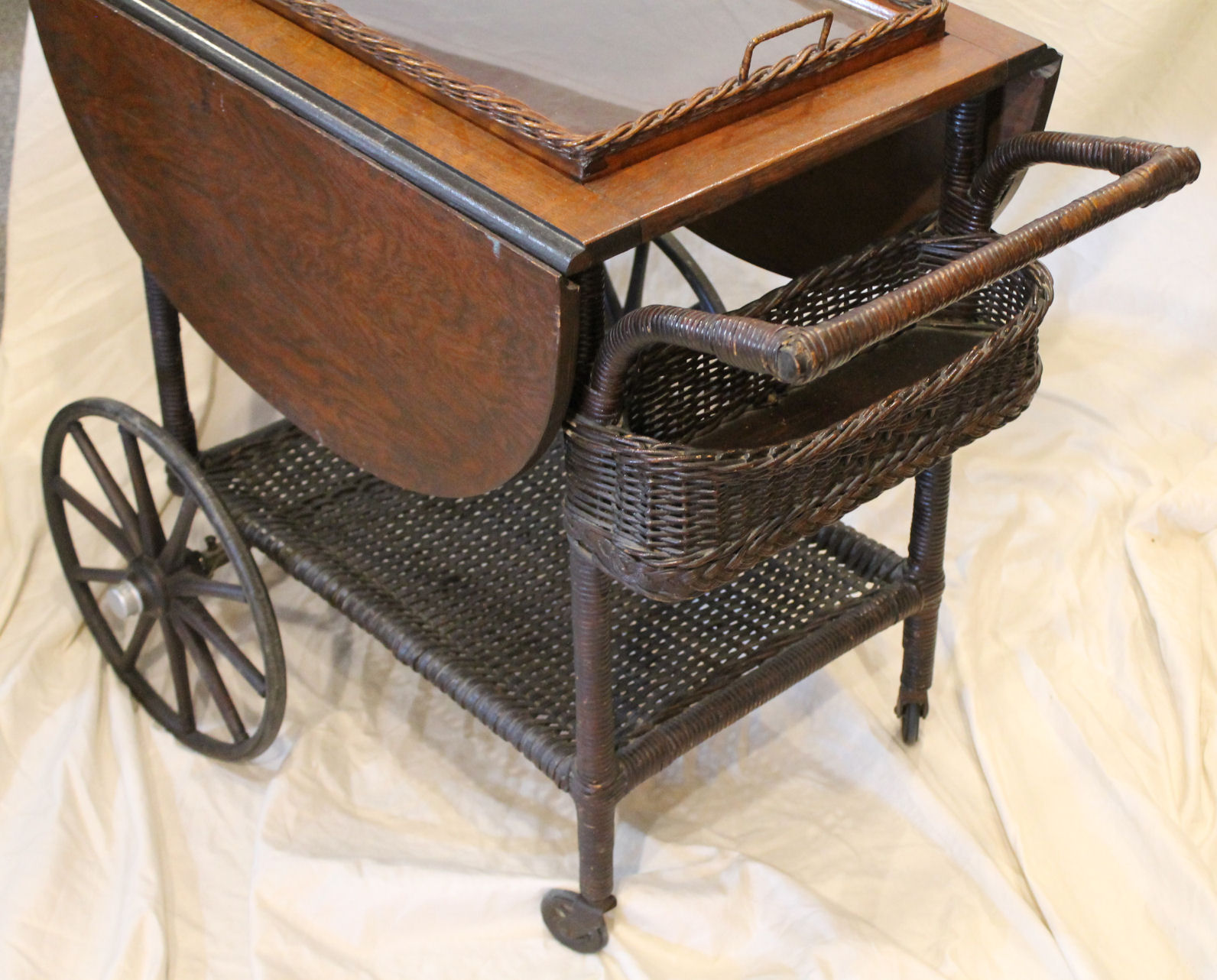 Bargain John's Antiques » Blog Archive Wicker Tea Cart with Removable