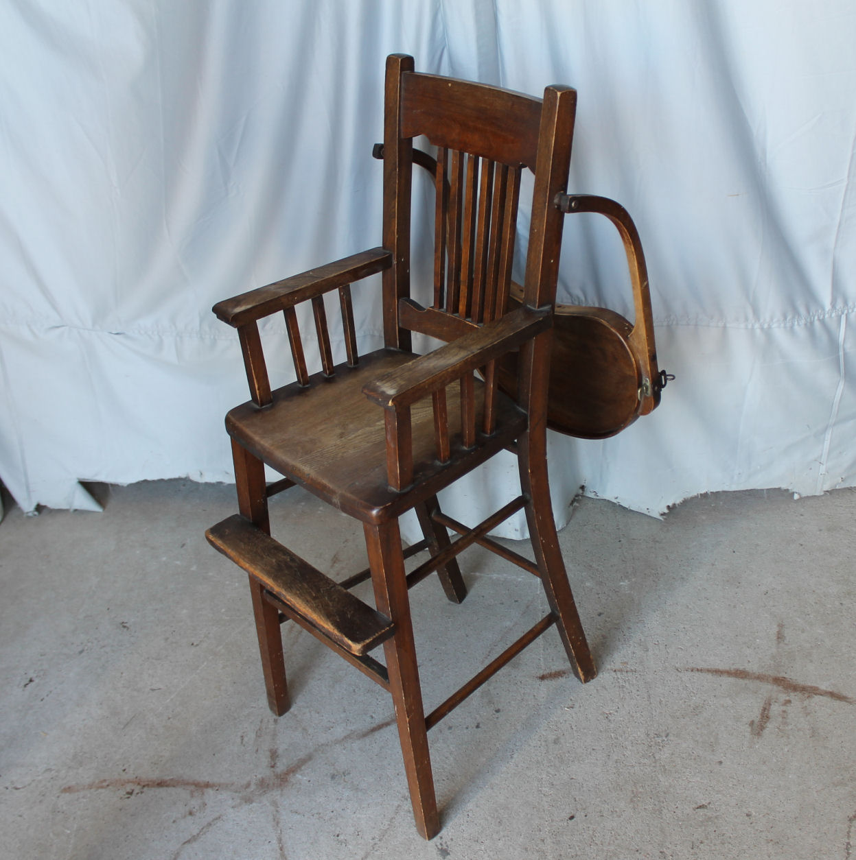 Bargain John's Antiques Antique Wood HiChair with tray Bargain