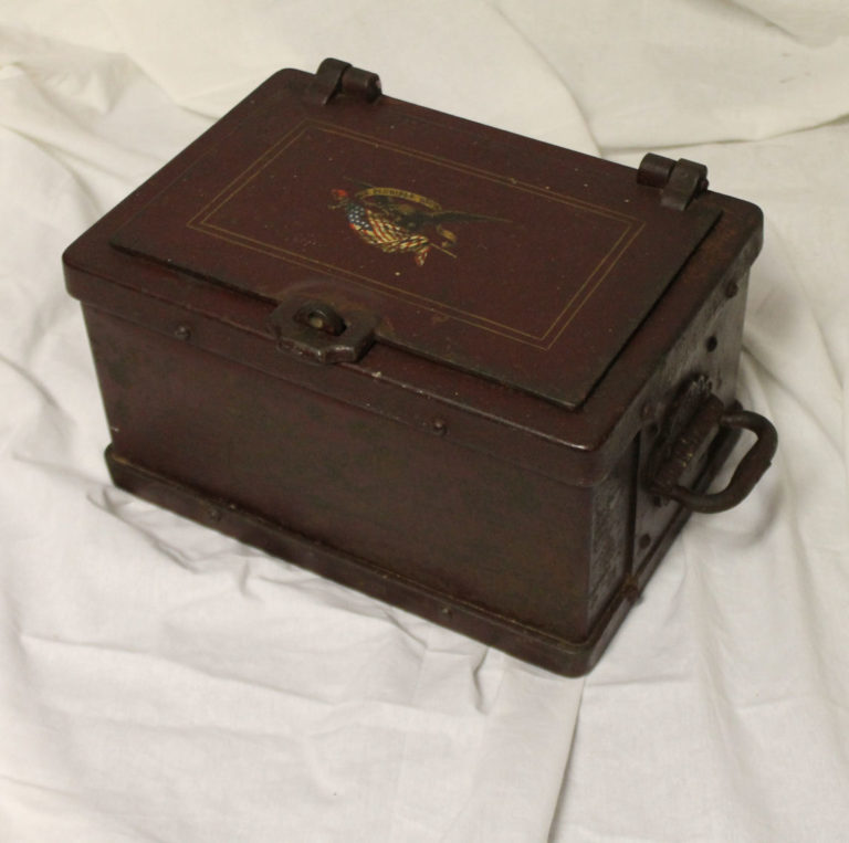 Bargain John's Antiques Antique Iron Stage Coach Lock Strong Box