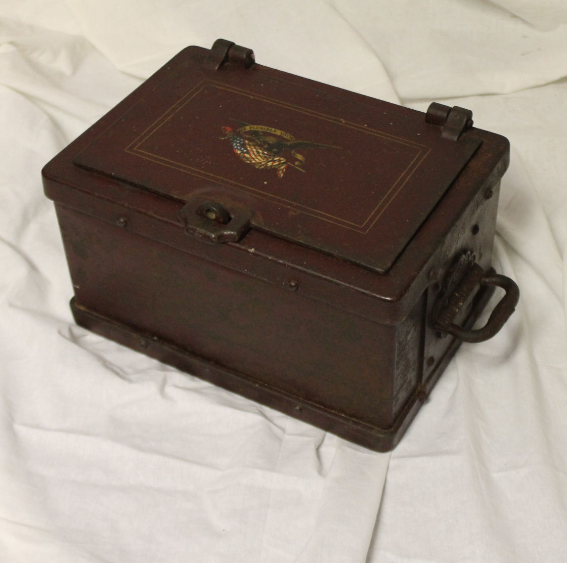 Bargain John's Antiques Antique Iron Stage Coach Lock Strong Box