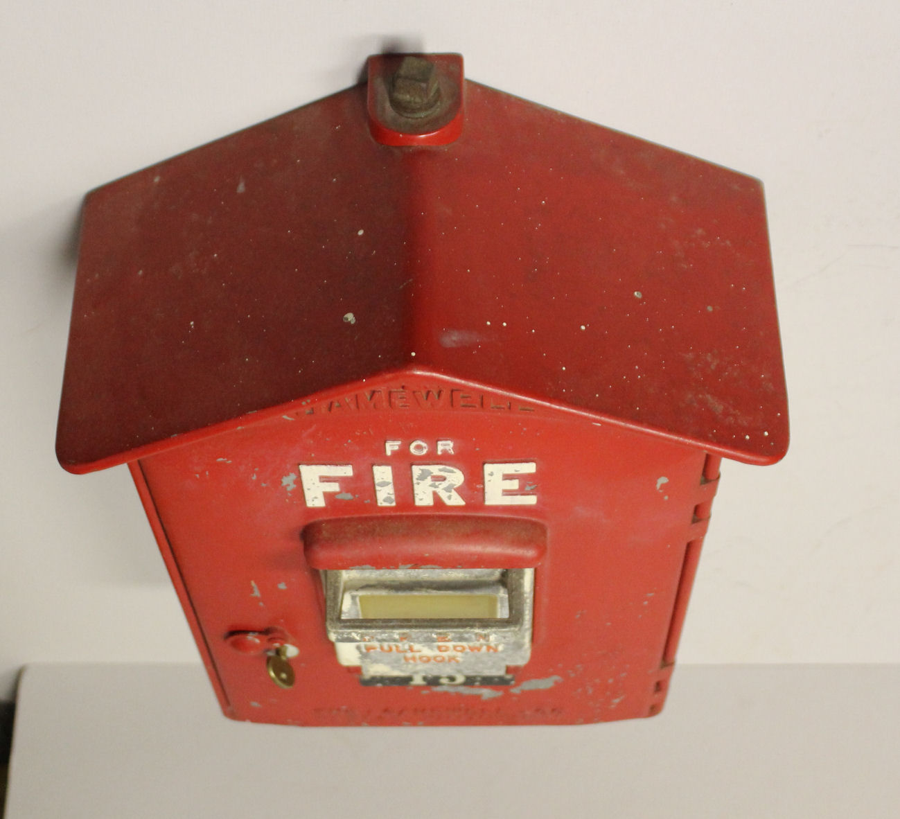 Bargain John's Antiques Cast Iron Fire Alarm Box with Original Key