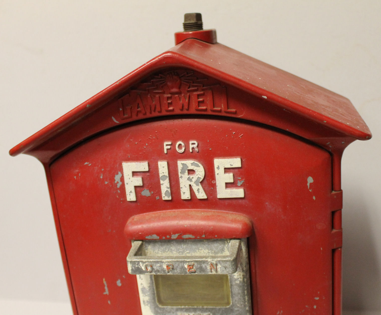 Bargain John's Antiques Cast Iron Fire Alarm Box with Original Key