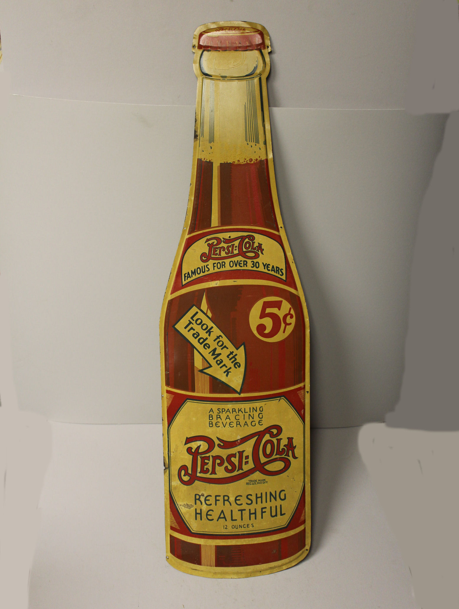 Bargain John's Antiques Rare Large Pepsi Cola Advertising double dot