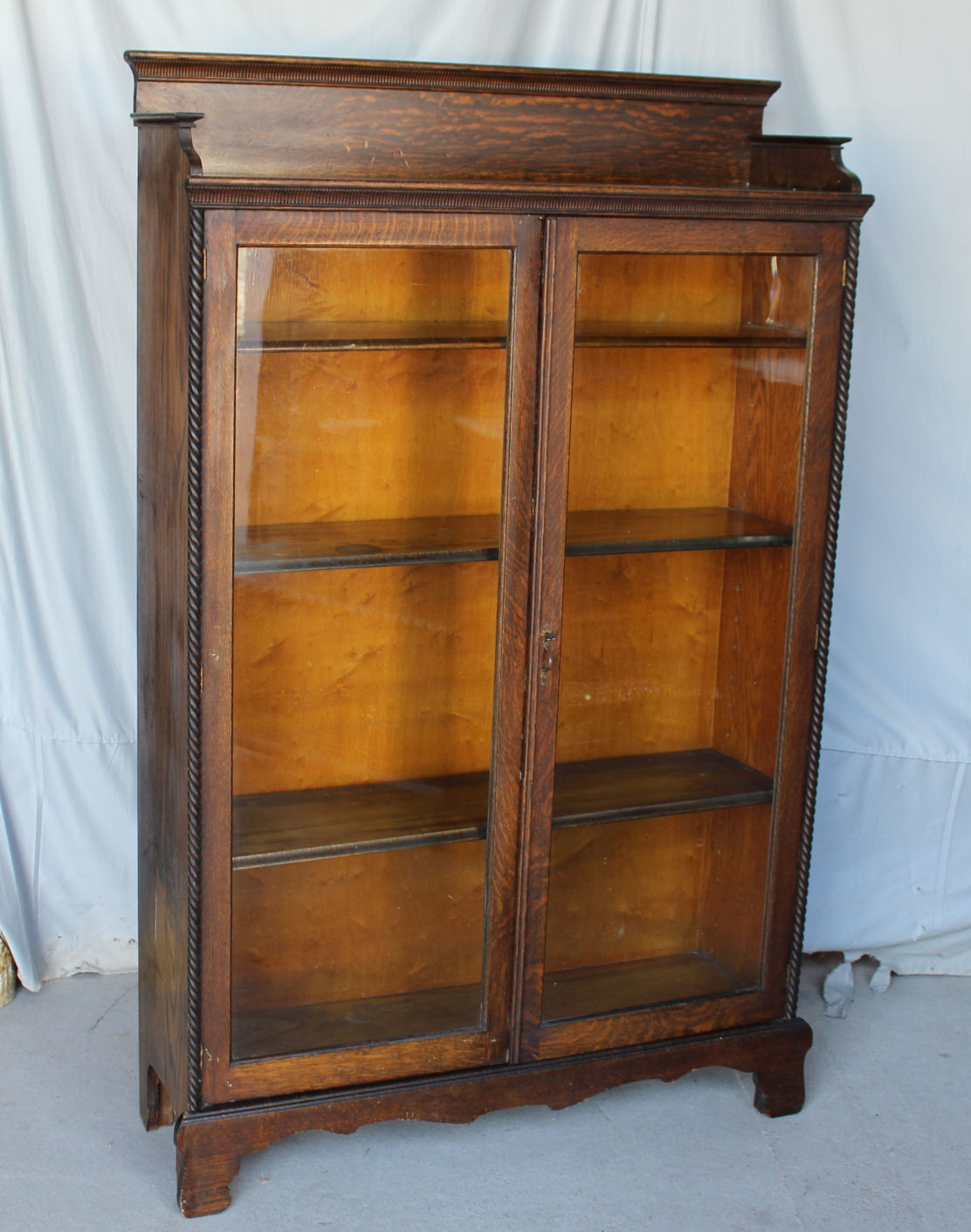 Bargain John's Antiques Antique Double door Oak Bookcase original
