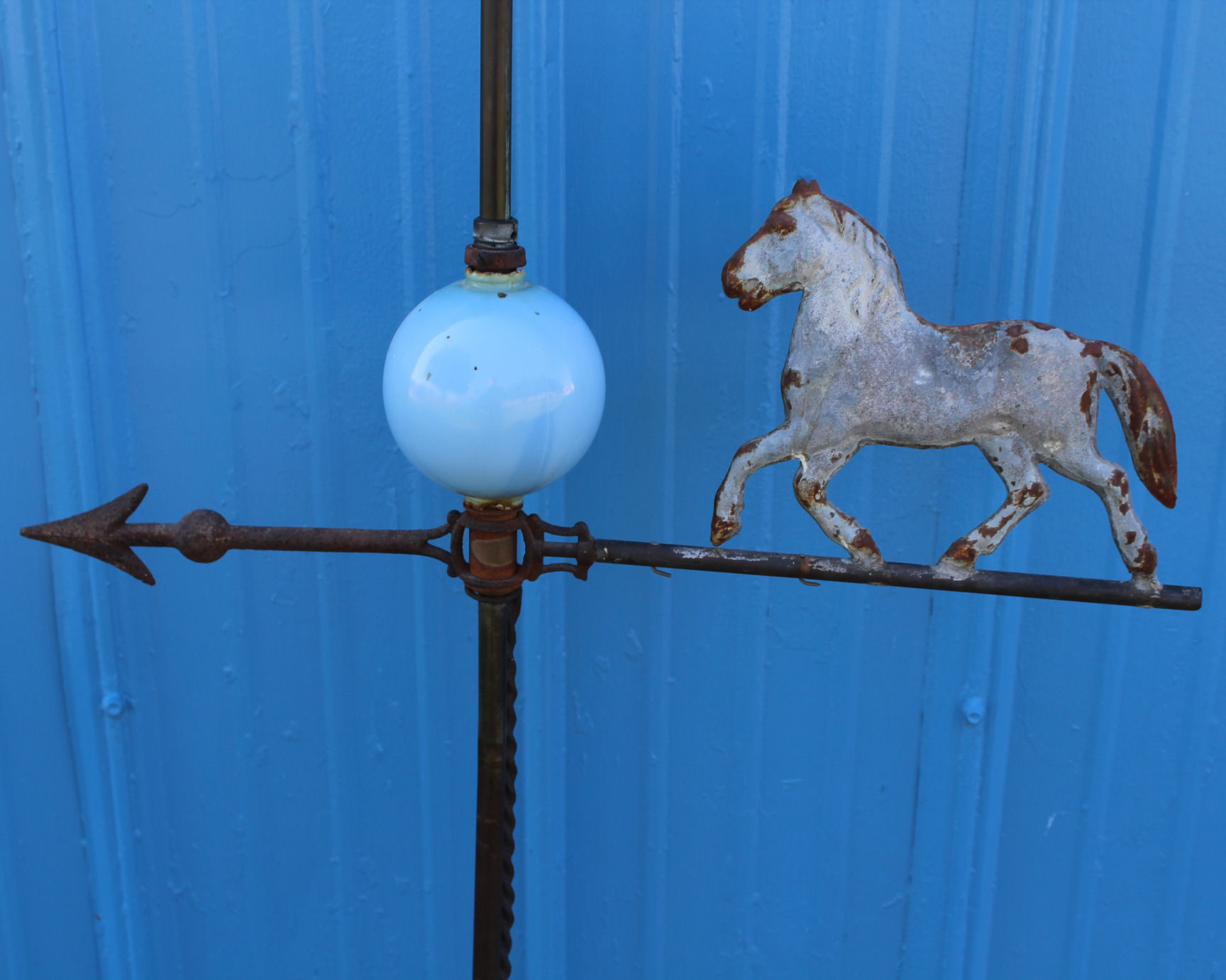 Bargain John's Antiques Antique Prancer Horse Zinc Weathervane on