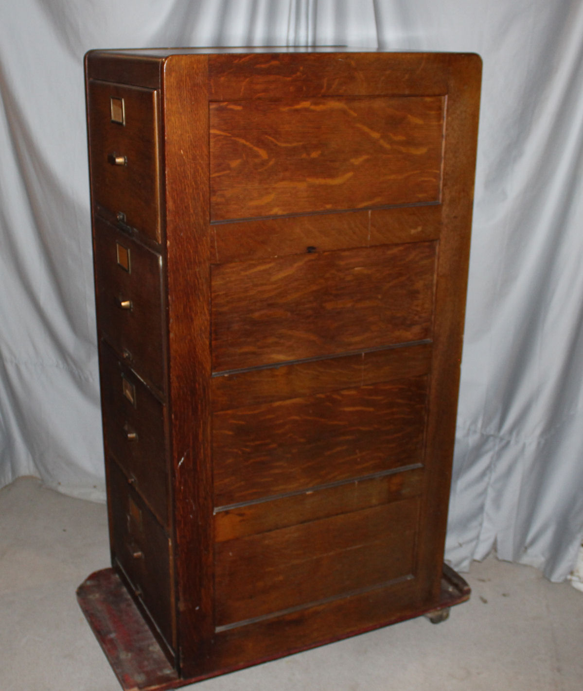 Bargain John's Antiques Antique Oak four drawer legal size File