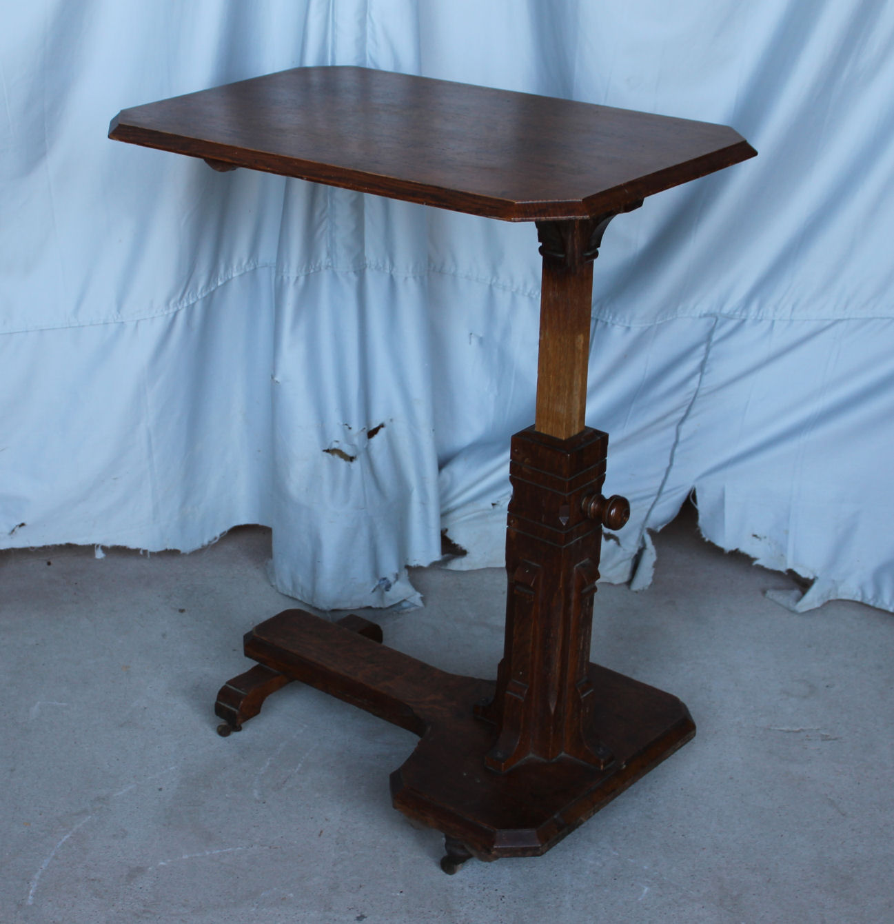 Bargain John's Antiques Rare Antique Oak Bedside Reading or Eating