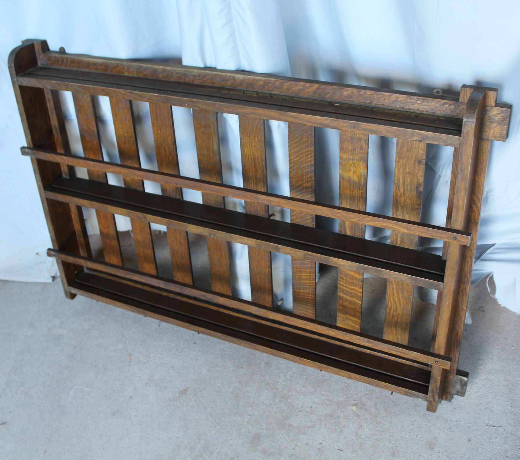 Bargain John's Antiques Arts and Crafts Mission Oak Plate Rack
